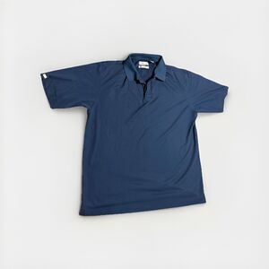 Teehama Polo Shirt Mens XL Blue Dry Tech Performance Short Sleeve Golf Casual